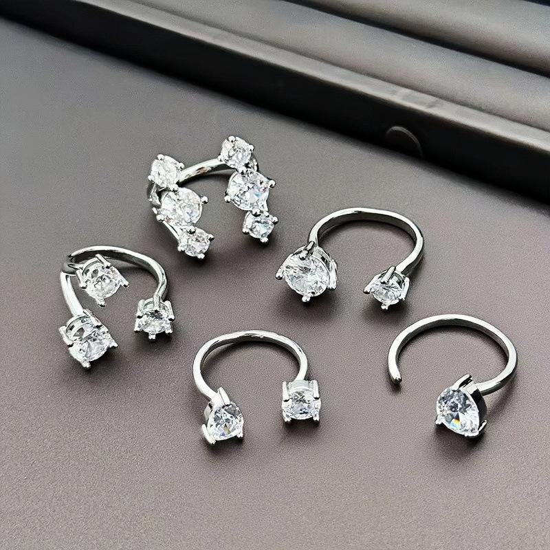 Αστέρι Άκρου Δακτύλου~ Εκρηκτικό Διπλό Κεφάλι Δαχτυλίδι Ζιργκόν Γυναικείο Ειδικό Σχέδιο Ελαφριά Πολυτέλεια Αρθρωτό Δαχτυλίδι Προηγμένη Αίσθηση Δαχτυλίδι Στοίβαξης