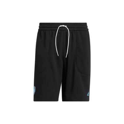 Don Dream Drawstring Shorts With Solid Color Logo Print Men Bottoms Black HG4420