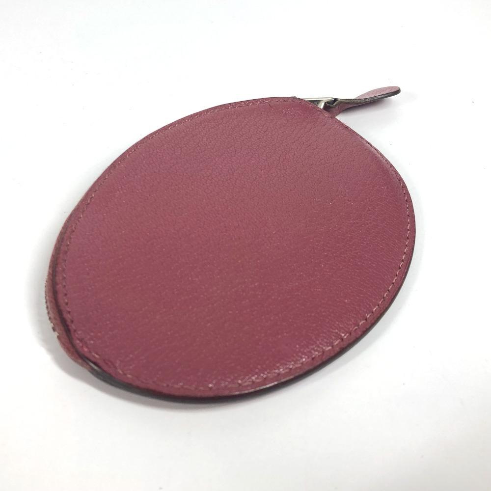 HERMES Evelyne H logo Wallet Coin Compartment coin purse Leather purple