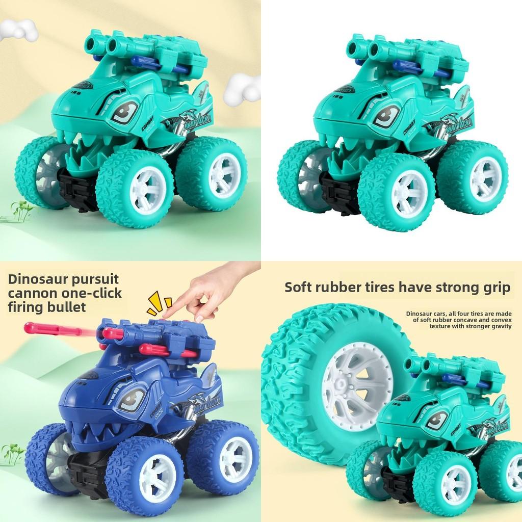 Childrens Dinosaur Inertia Double Launch Toy Car For Sensory And Motor Skills Development