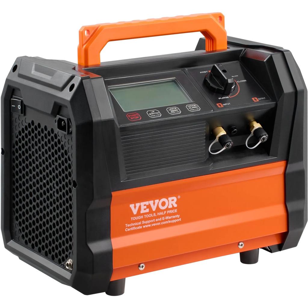 VEVOR Refrigerant Recovery Machine, 1 HP Dual Cylinder Portable AC Recovery Machine with 3000rpm Brushless Motor