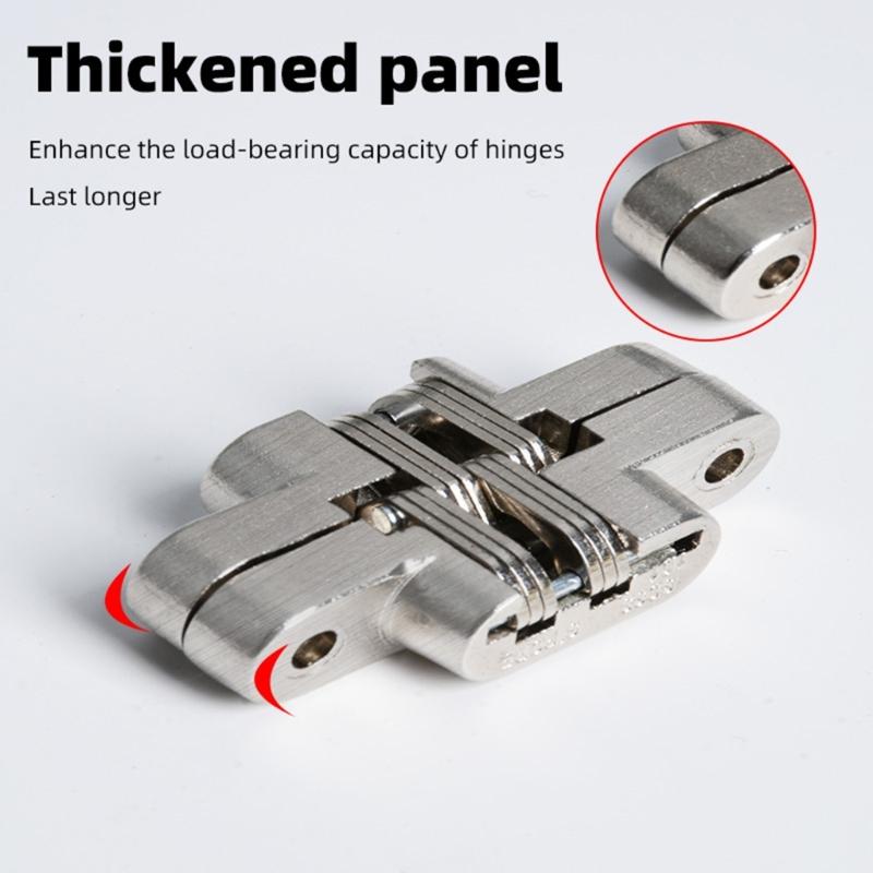 3 Stück verdeckte Kreuzbänder Türscharnier Zinklegierung automatisch schließendes Türscharnier Möbelbeschläge für Schrank Schrank Holzkiste