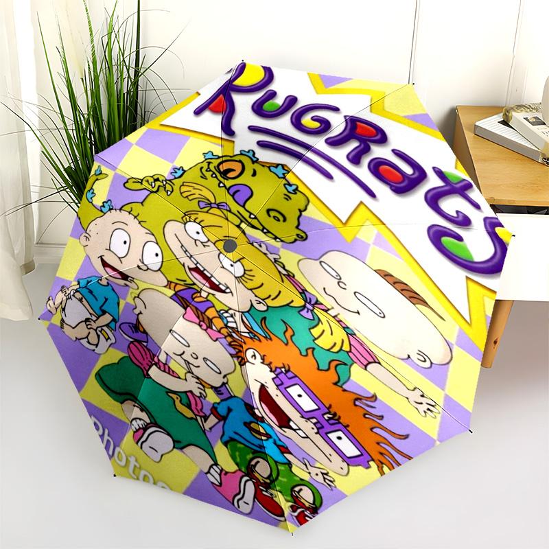Rugrats Paris Adventure Folding Umbrella Suitable For All Seasons Portable Three Folds Outdoor Umbrella