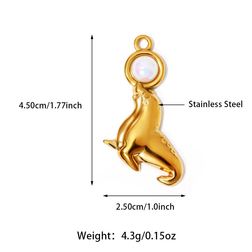 European & American DIY Pendant: Stainless Steel Butterfly, Flower, Starfish with 18K Gold Electroplating