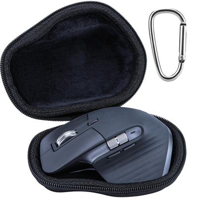 Logitech MX MASTER 3s/4 Advanced Wireless Mouse (Silent, MX2300GR) with Lebakort Storage Case (Black Case)