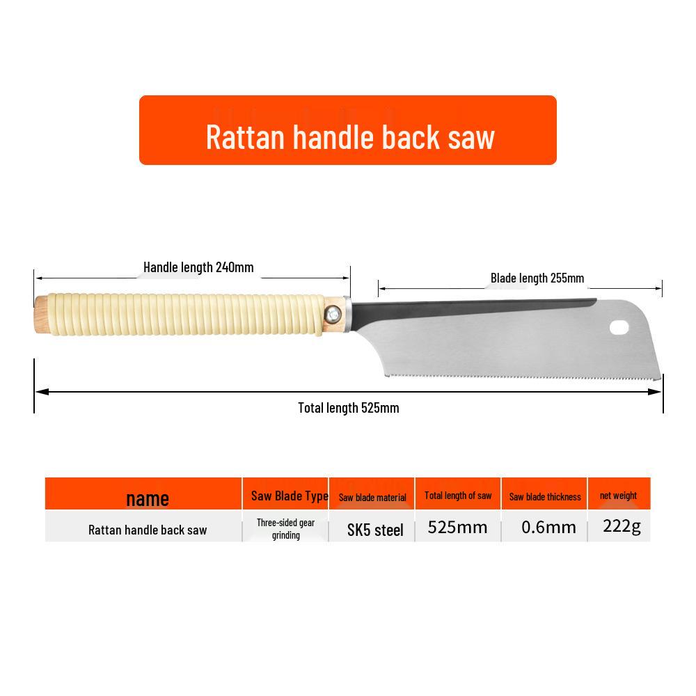 Japanese Double-Sided Tenon Hand Saw – Precision Woodworking & Logging Tool