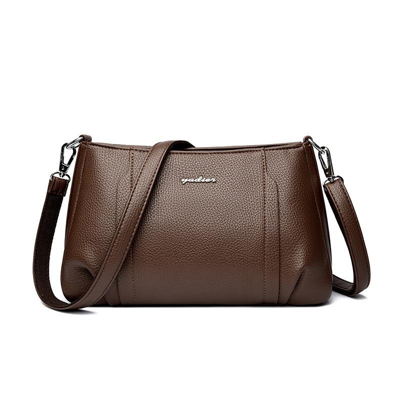 Women's Bag Crossbody Bag Urban Simple Soft Leather Single-shoulder Bag Middle-aged Mom Bag