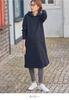 Maternity Nursing One Extremely Fleece Shaggy One Long Nursing Navy [ANGELIEBE] Clothes, Piece, Warm, Lining, Lining, Parka, Warm, Piece, Prenatal,