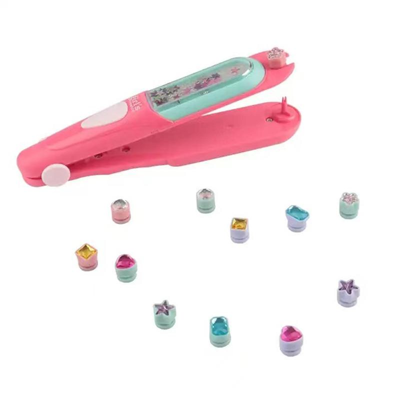 Girls Beauty Fashion Hair Diamonds Bling Glitter Hair Magic Jewel Drill Interactive Toy Headwear Hair Accessories Christmas Gift
