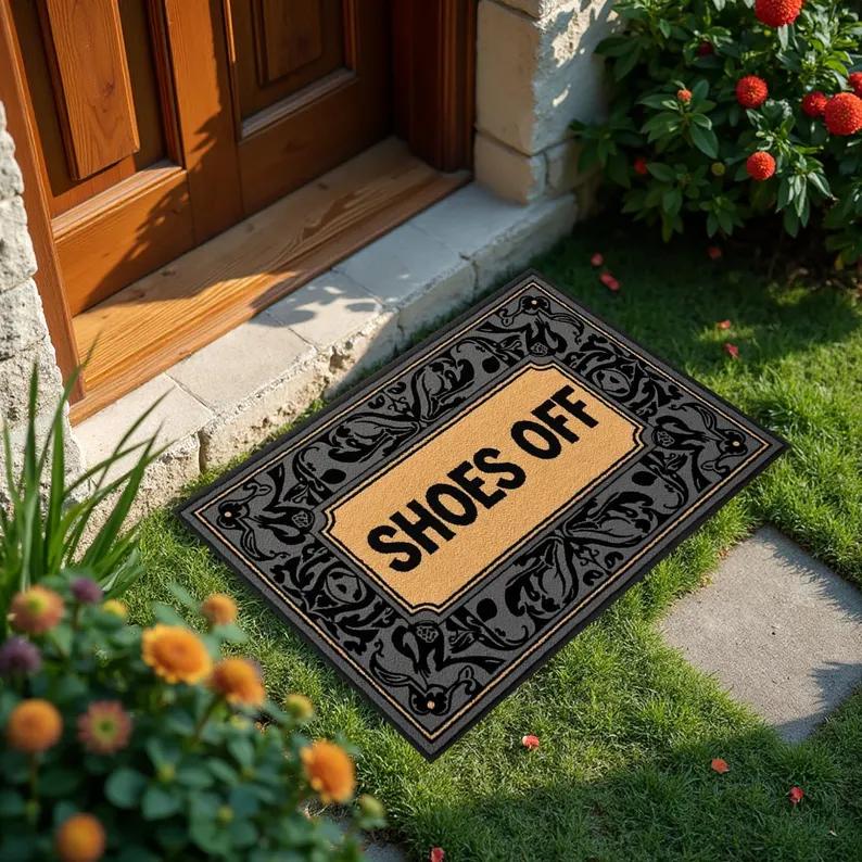 Vintage Floral Door Mat Carpet Mat Rug Entryway Home Decor Non Slip Durable Floor Mat Indoor Outdoor Use Welcome Mat Floor Mat