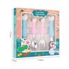 Dinosaur Baby Cutlery Set: 304 Stainless Steel Children's Spoon, Fork, & Training Chopsticks