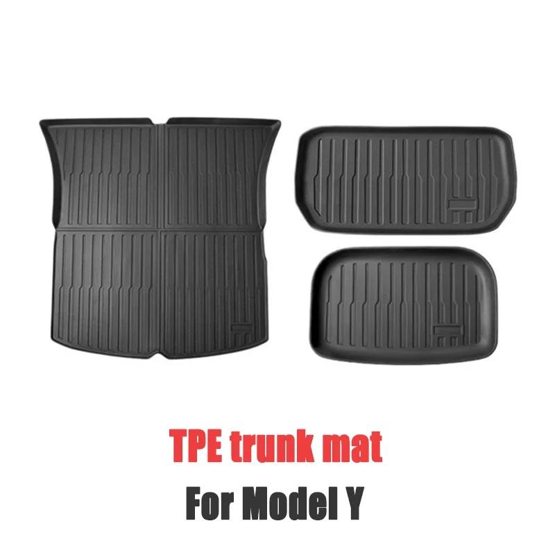 

For Tesla Model 3 Model Y New Model3 Highland Car All-season Waterproof Anti-slip Mat TPE Wear-resistant Trunk Luggage Mat