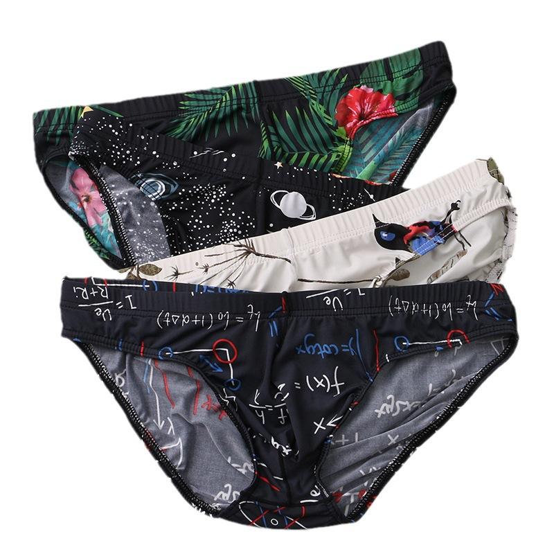 Men's Underwear Ice Silk Plus Size Cool Summer Pants Breathable Triangle Pants Men's Tight Underwear