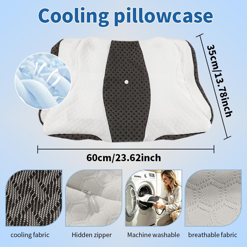 Ergonomic Butterfly Memory Foam Neck Pillow with 3-Point Support for Head Neck & Shoulders Removable Washable Cover for Comfort