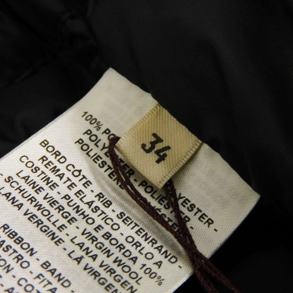 Used 9212 Crude Cell Quilted Gilet 3H0156DA 7865 34 Logo Silicone Drawcord Unused Serie Patch Black Women's from Japan