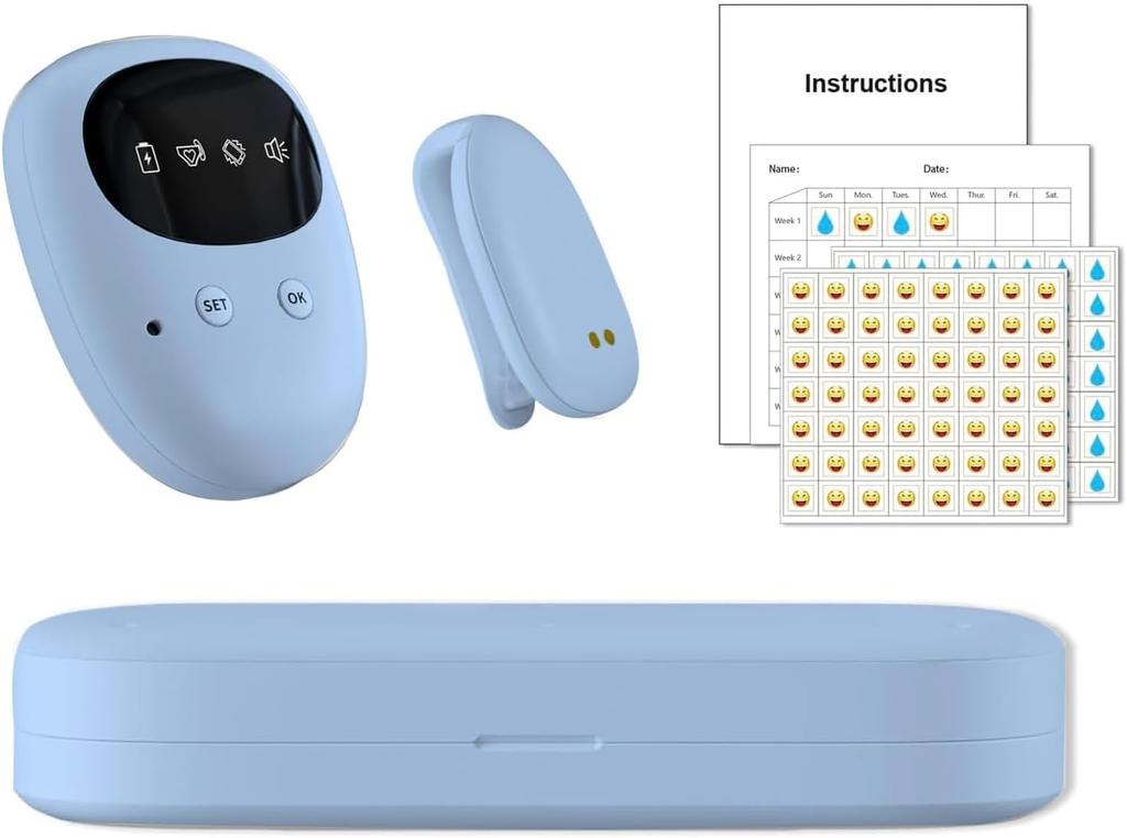 Wireless Bedwetting Alarm (Potty Training, Timer) - Blue