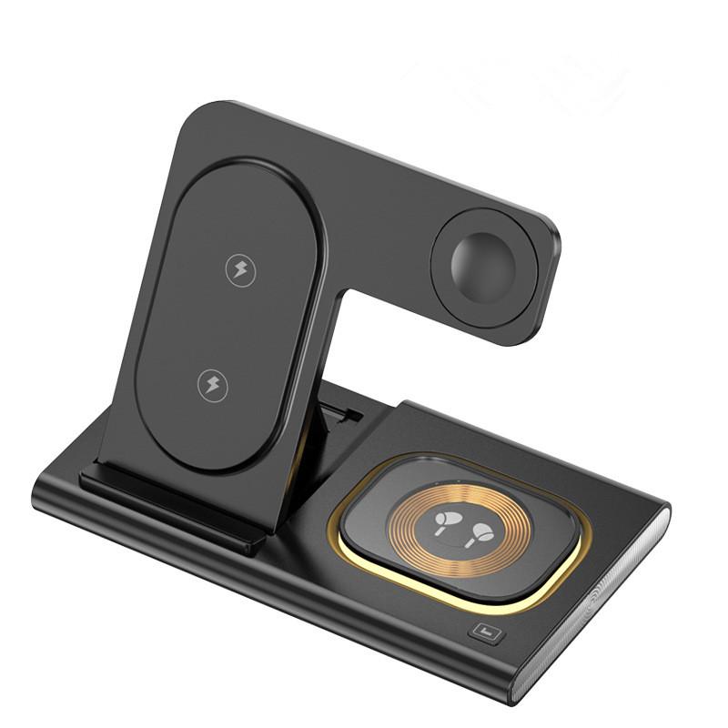 3-in-1 Folding Wireless Charger Suitable For 15W Fast Charging Bracket For iPhone Samsung Mobile Phone