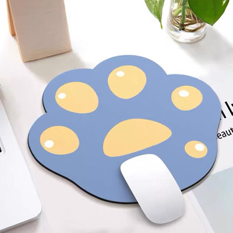 Mouse Pad, Office Mouse Pad, Cat Paw Mouse Pad, Creative Cartoon Design, Non-Slip Bottom, Washable, Portable Laptop Mouse Pad, Cat Paw Series, Brow