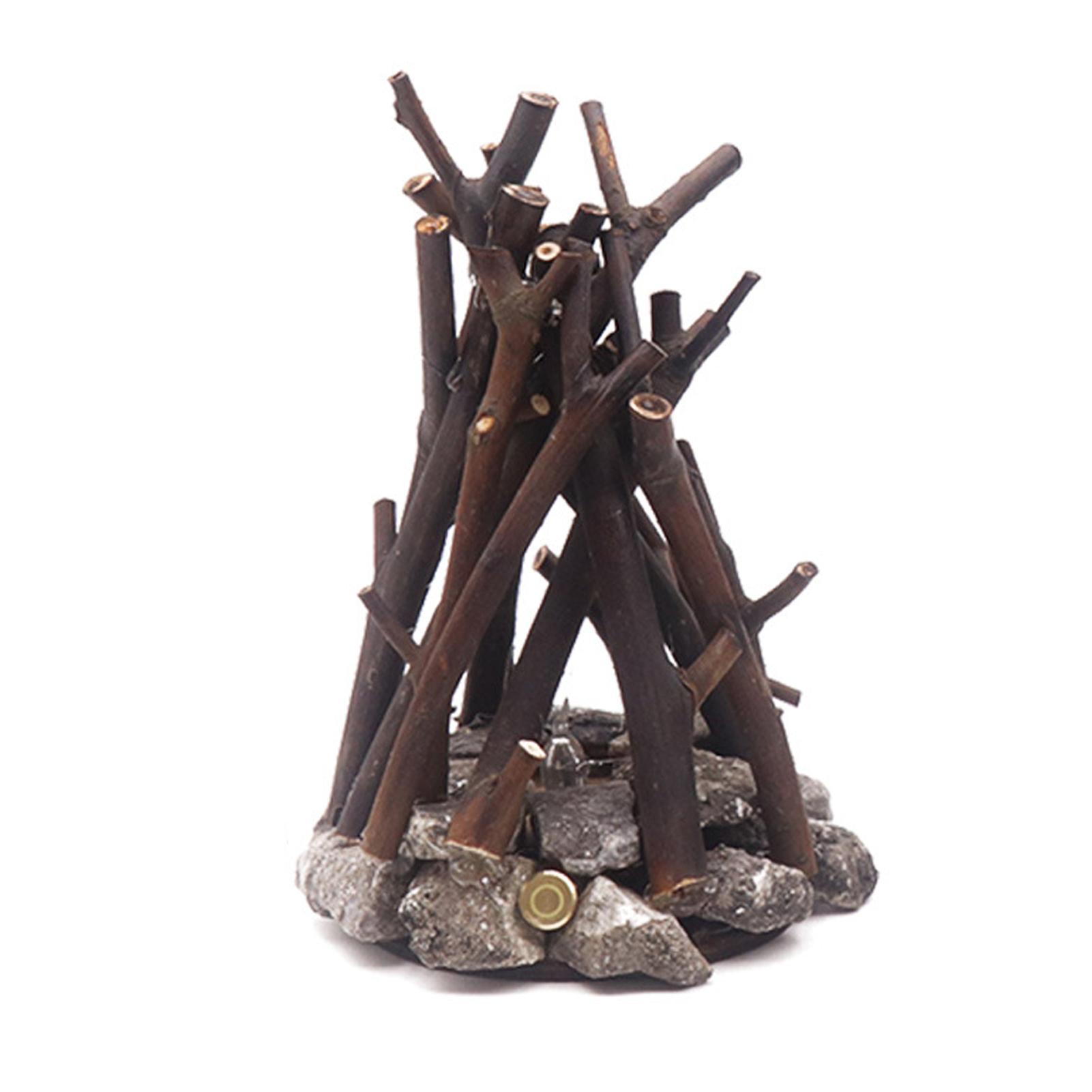 

1 шт. Ретро Ночник Костер Мягкий свет Атмосфера Дома и в Ресторане Светодиодные Огни Ветки Дерева Каменные Огни Лампа Пламени 3D