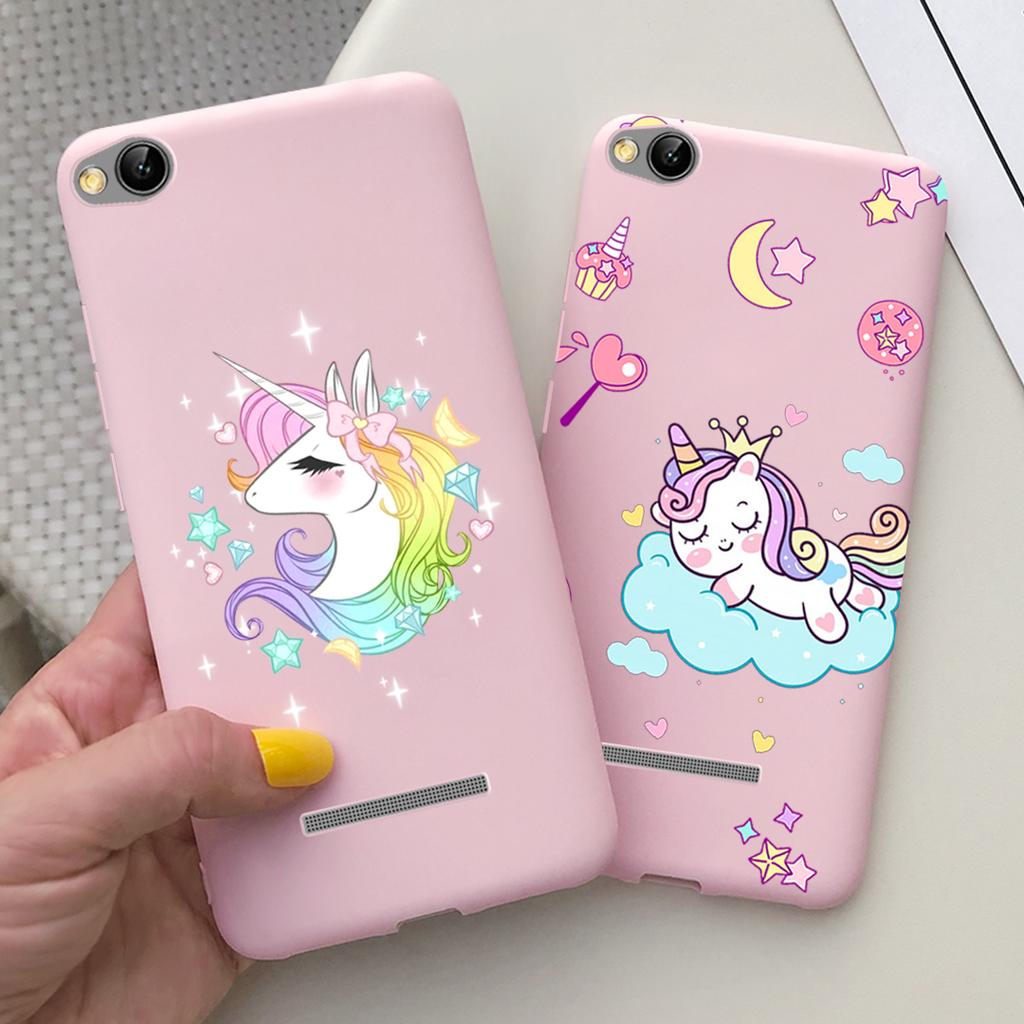 Phone Case For Xiaomi Redmi 4A 5A 6A 7A Case Lovely Cartoon Silicone Cover Candy Color Soft Funda For Redmi 4a 5 a 6a 7a Coque