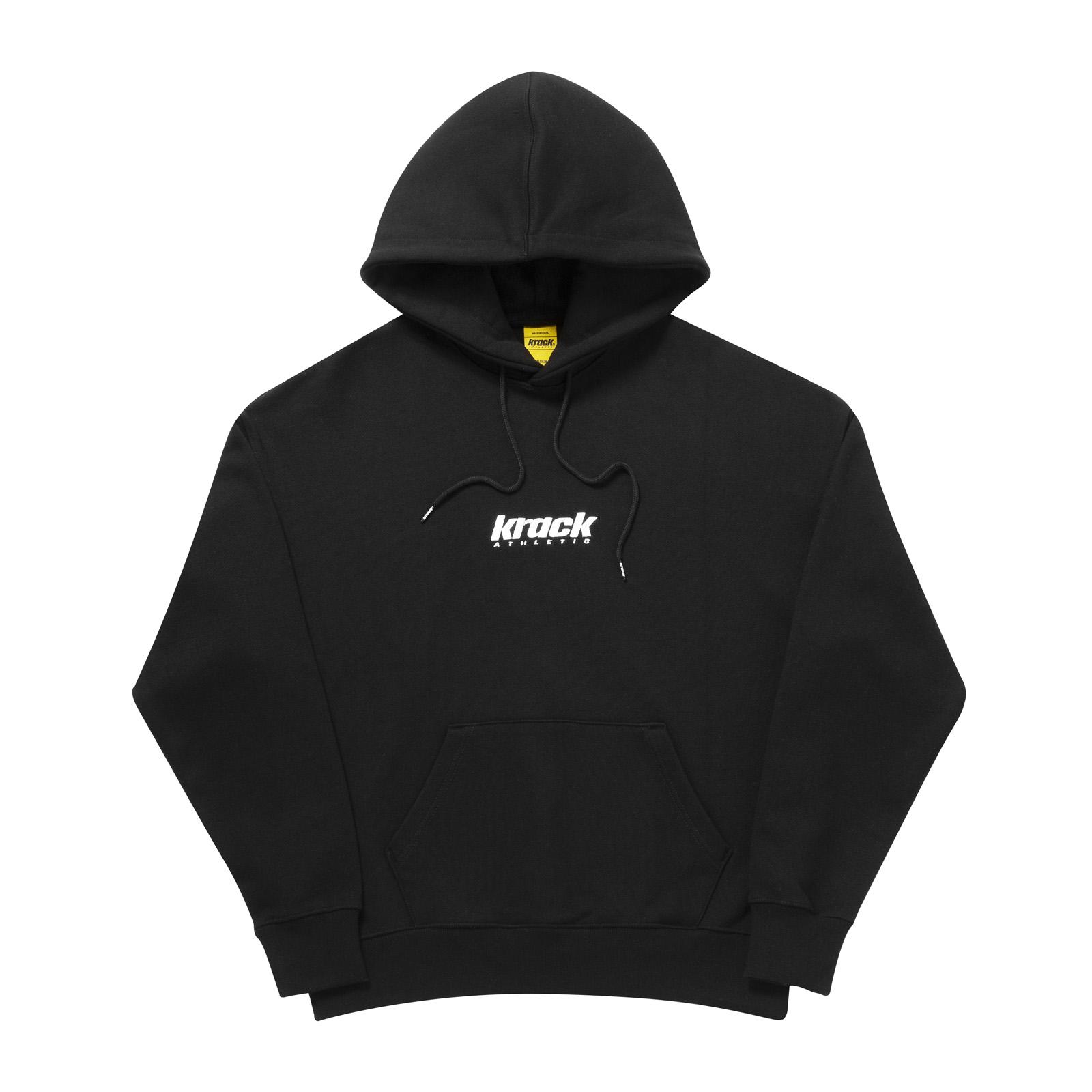 Crack Athletic Basic Logo Hoodie Black Black/L