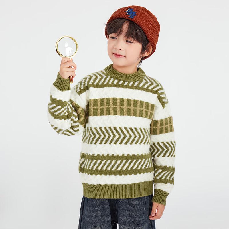 Boy s Soft & Warm Geometric Knit Pullover Sweater 110