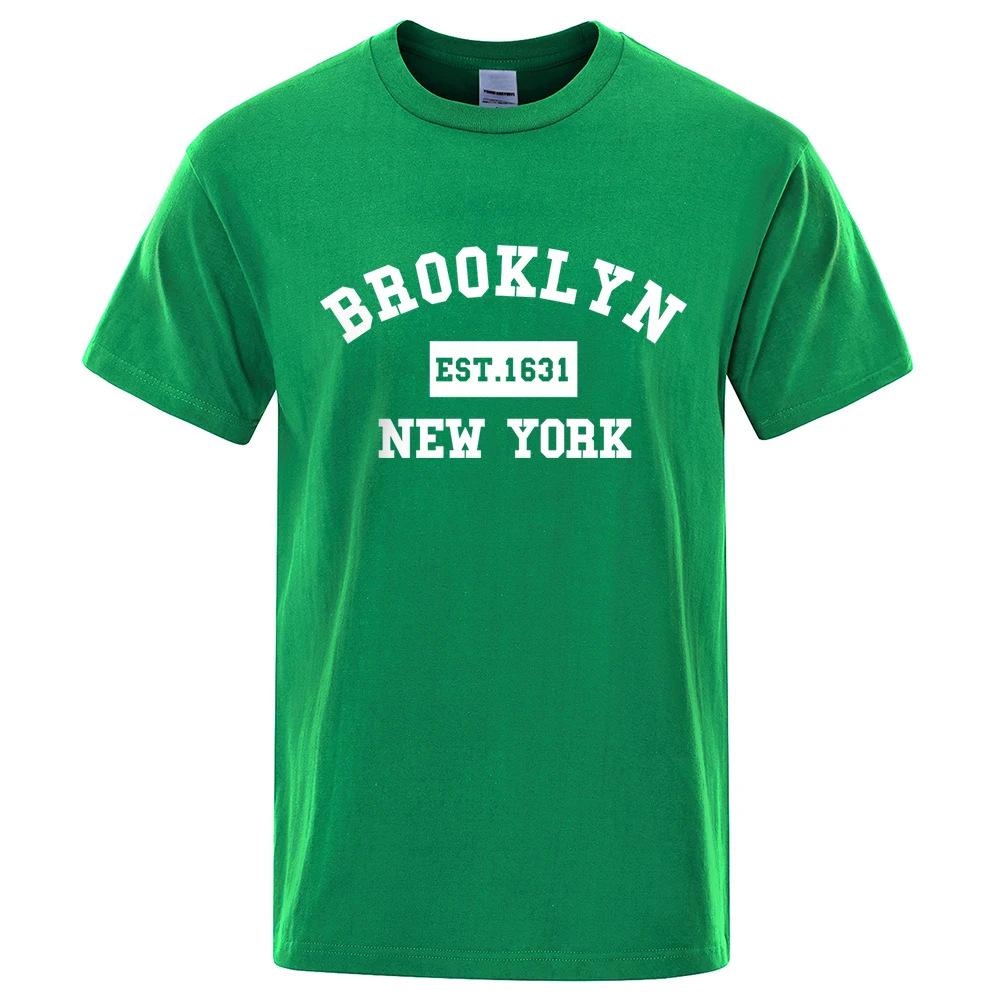 Brooklyn East 1631 New York Men's Casual Cotton Summer T-Shirt