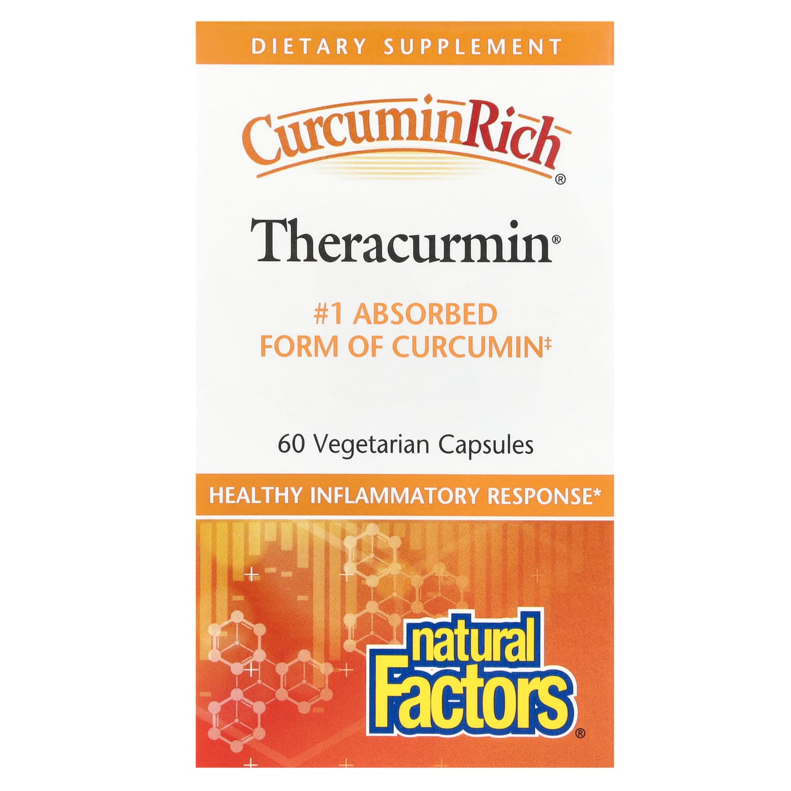 

Natural Factors, Curcuminrich®, Theracurmin®, 60 овочевих капсул