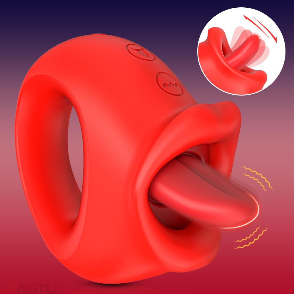 Kraftig svingtungevibrator for kvinner 10 vibrasjoner Mini tunge slikker klitoris vagina brystvortestimulator sexleketøy for kvinnelige G-punkt klitoris massasjeapparat