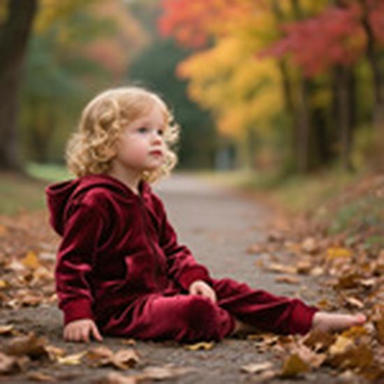 Zweiteiliges Samt-Kapuzensweatshirt- und Sweatpants-Set für Mädchen für Herbst/Winter