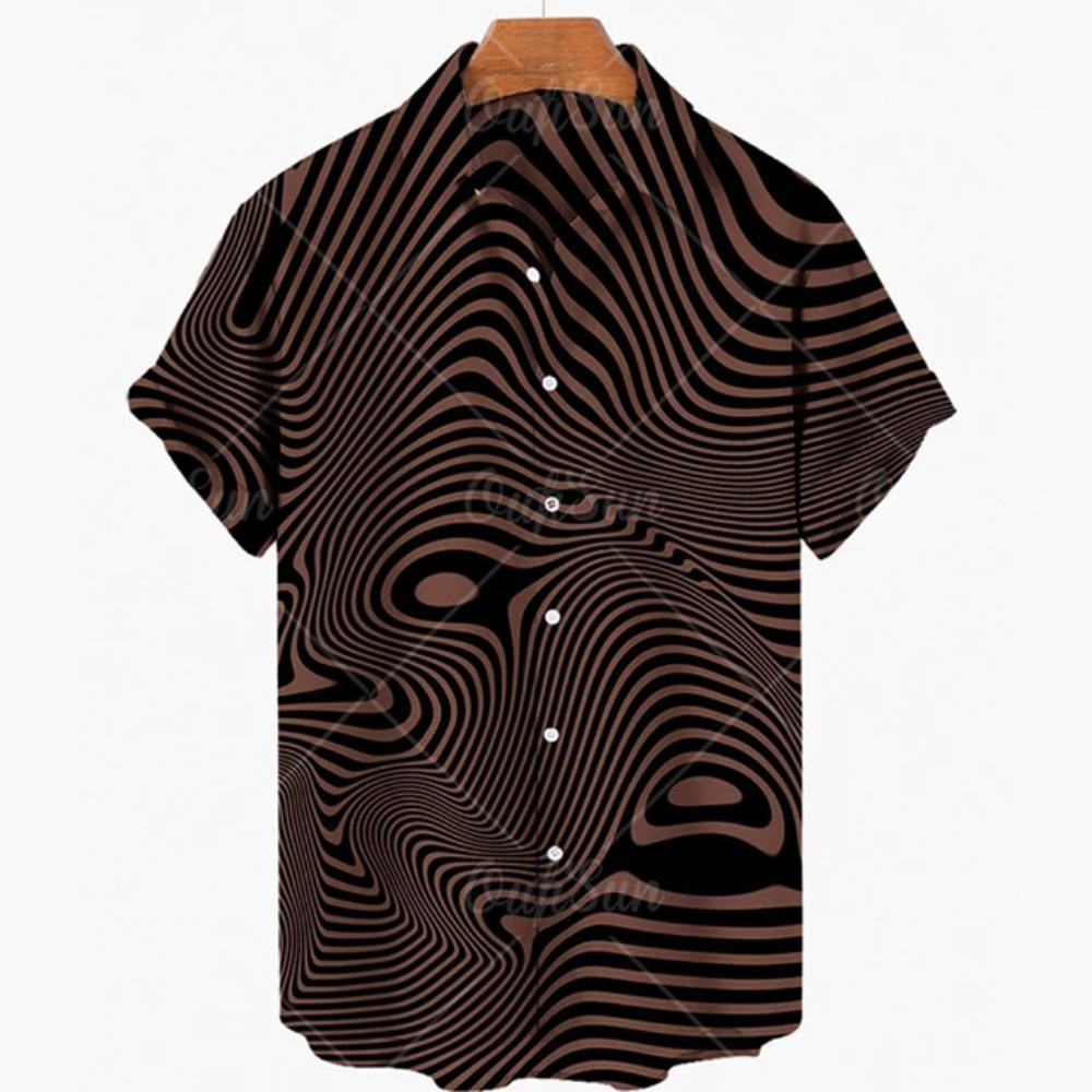 Summer Leopard Colorful Pattern Print Men's Shirts Hawaii Short Sleeve Top Fashion Streetwear Casual Outdoor Men's and Women's Clothing Blouse