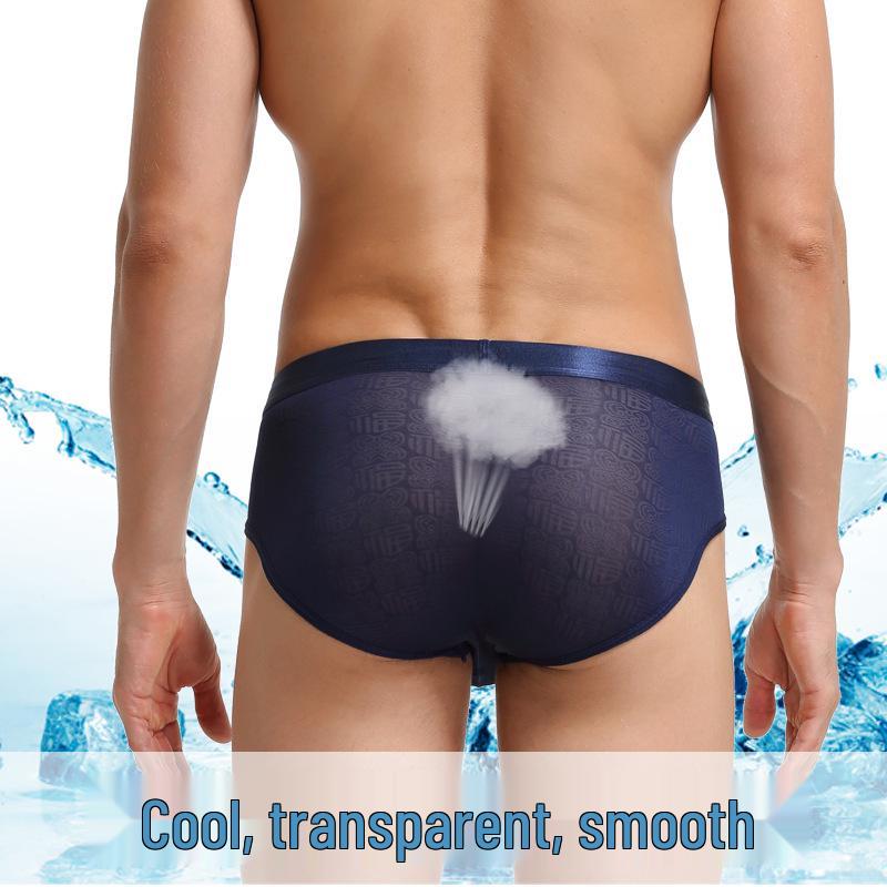 Men's Sexy Triangle Briefs: Breathable Jacquard Nylon Underwear