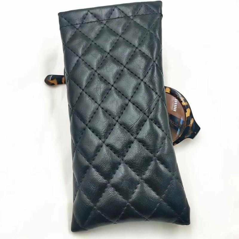 Minimalist Color Scheme Storage Pouch Portable Eyewear Case for Sunglasses Leather Eyewear Storage Pouch