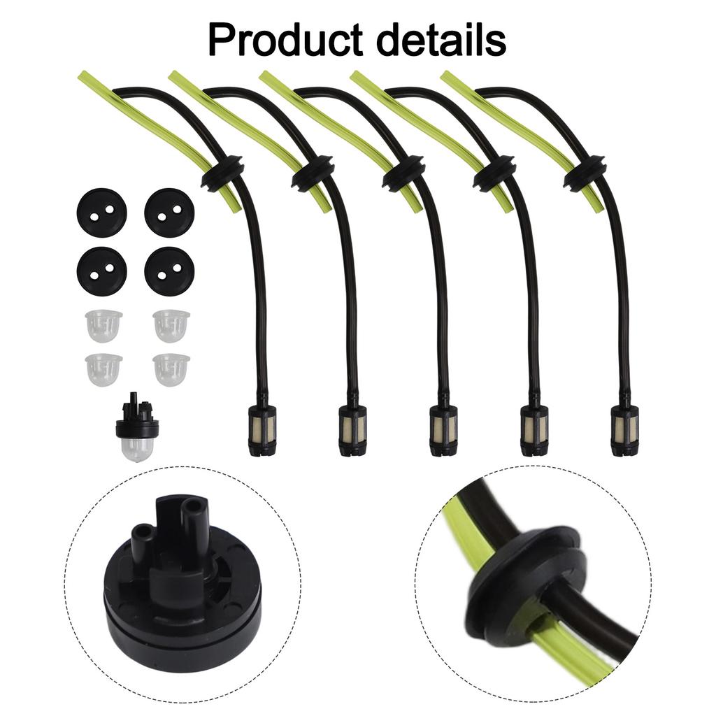 Grass Trimmer Fuel Line Filter Kit Petrol Hose Seal Fuel Hose With Fuel Filter Gasket Primers For Brush Cutter Lawn Mower