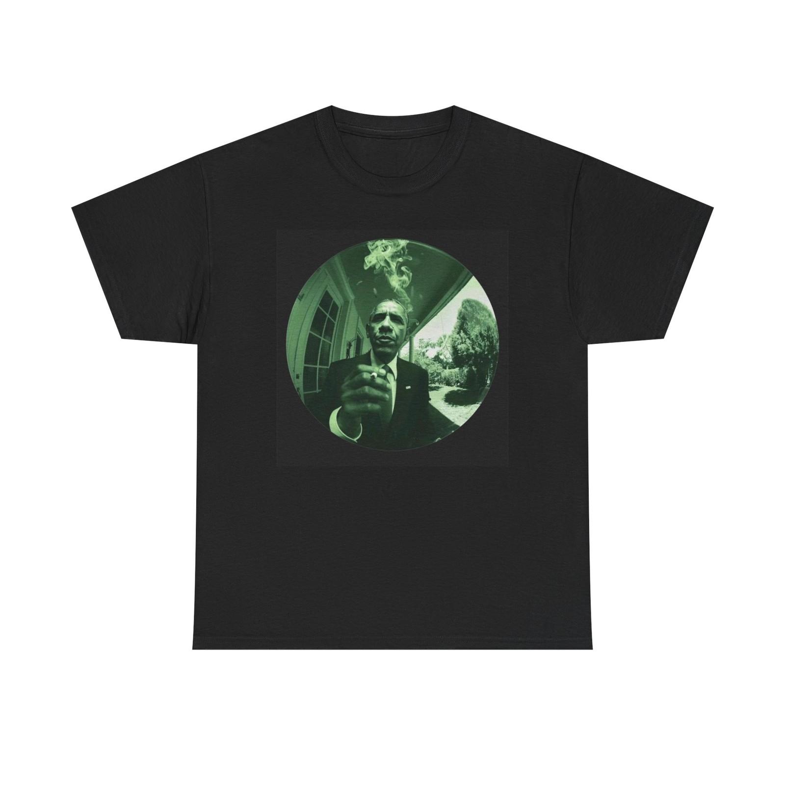 Funny Obama Smoking Graphic T Shirt S-5XL NEW Unisex Cotton Tee XL