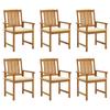 Day and Night - Day and Night Garden Chairs and Cushions 6 Units Solid Acacia Wood
