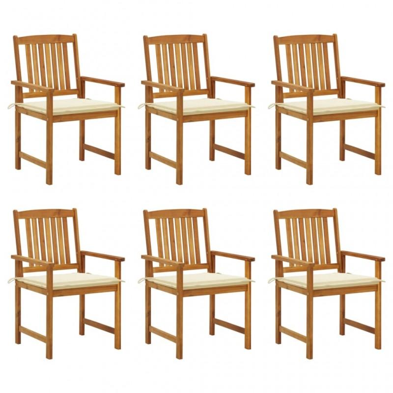 Day and Night - Day and Night Garden Chairs and Cushions 6 Units Solid Acacia Wood