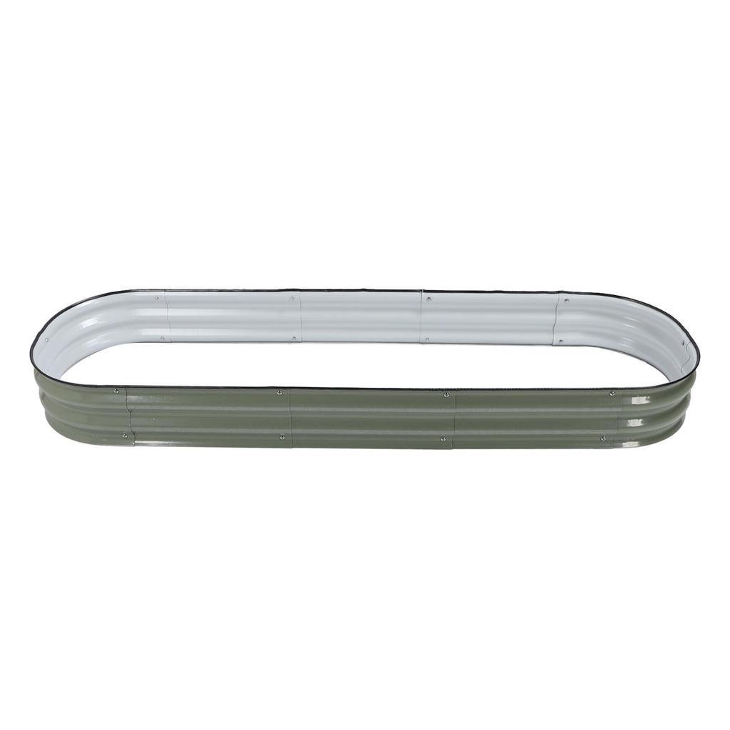 Steel Raised Garden Bed   Gardening Outdoor Planter Box with Open Bottom for Growing Vegetables Fruits Flowers