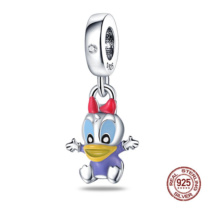 Marvel Disney Snow White Tree Elf Mickey 925 Silver Charms for DIY Jewelry Making Women Gift Bracelet