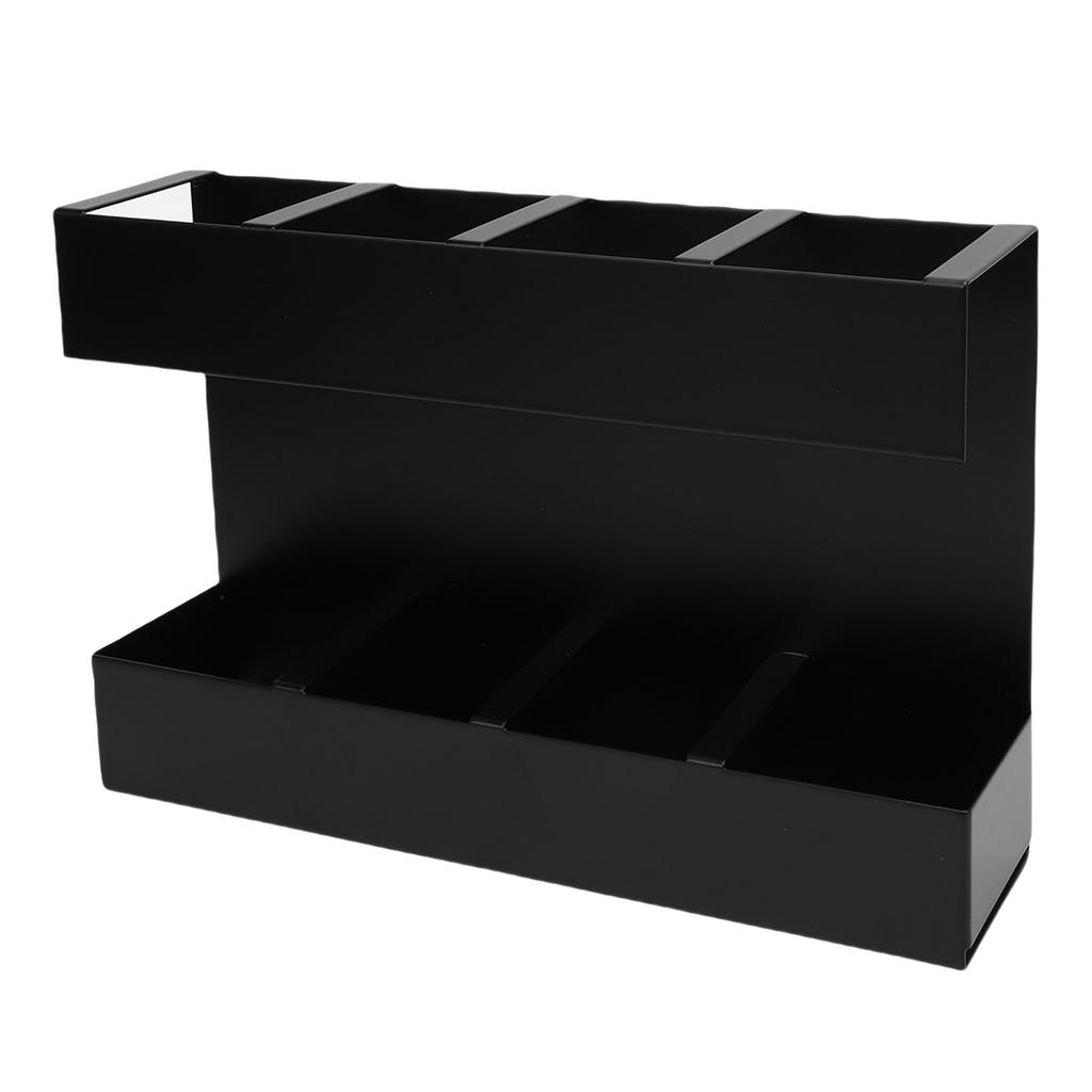 Straw Holder Chopstick Organizer 4 Compartments Straw Dispenser with Double Sided Adhesive Tape Label Stickers for Kitchen Counter