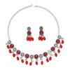 Boho Chic Beaded Tassel Choker Necklace & Retro Earrings Set for Women