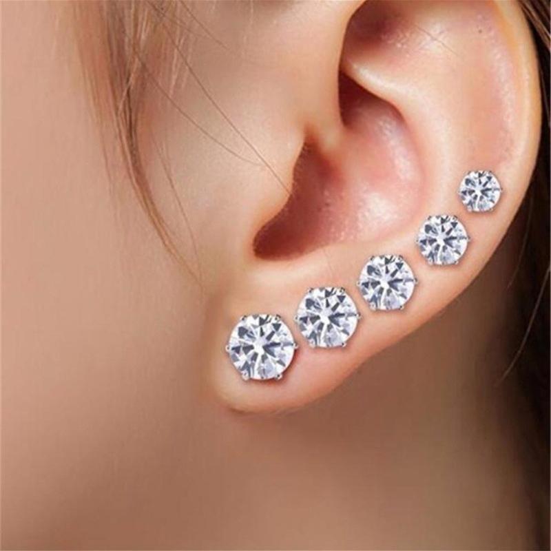 10 Stücke Hochwertige Ohrstecker Set Einfache Frauen Legierung Zirkon Ohrring Sets Schmuck Ac