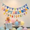 Happy Birthday Banner Set String Lights Hanging Flag Birthday Theme Party Decorations Boys Girls Baby Shower Decor Photo Props