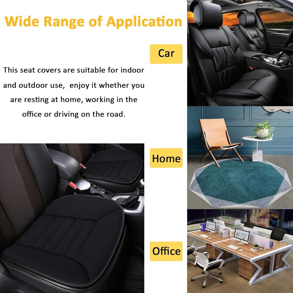 Big Ant Car Seat Cushion Pad Memory Foam Seat Cushion,Pain Relief Cushion Comfort Seat Protector For Car Office Home Use,Black 1PC