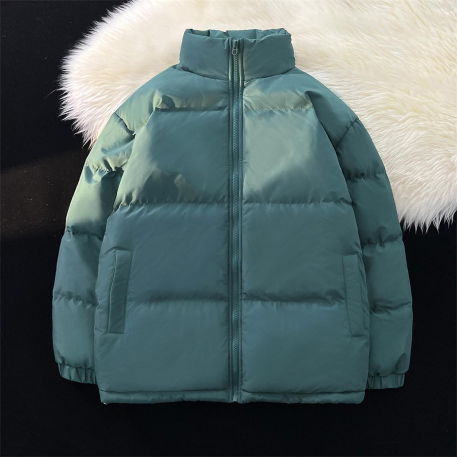 

Зимняя однотонная Свободная утолщенная хлопковая куртка с воротником-стойкой, кардиган, пальто L