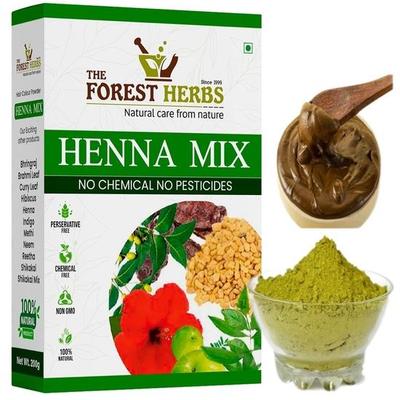 The Forest Herbs Natural Care From Nature Hennapulver (200 gram) Berikad med värdefulla örter för hårväxt, färg och konditionering