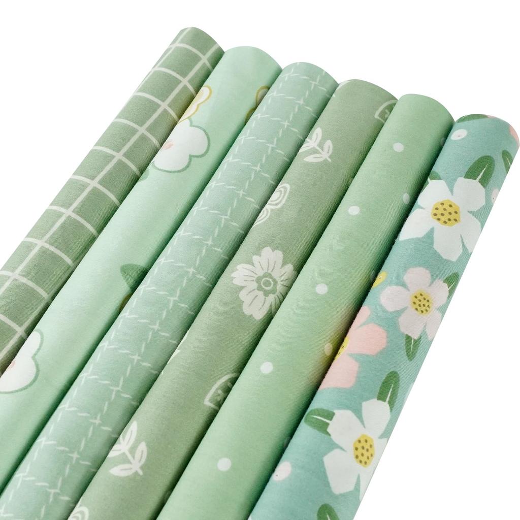 Floral Print Fabric Perfect for and Other Stylish Crafts 6-Piece Set, Patchwork, Crafts,