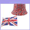 Chapéu de Pescador Reversível com Bandeira Britânica Proteção Solar Para Atividades ao Ar Livre