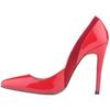 Damen Spitzschuhe Leder Dünne Hohe Absätze Schuhe Büro Party Pumps Sexy Damen Rot Hochzeit Stilettos Schuhe