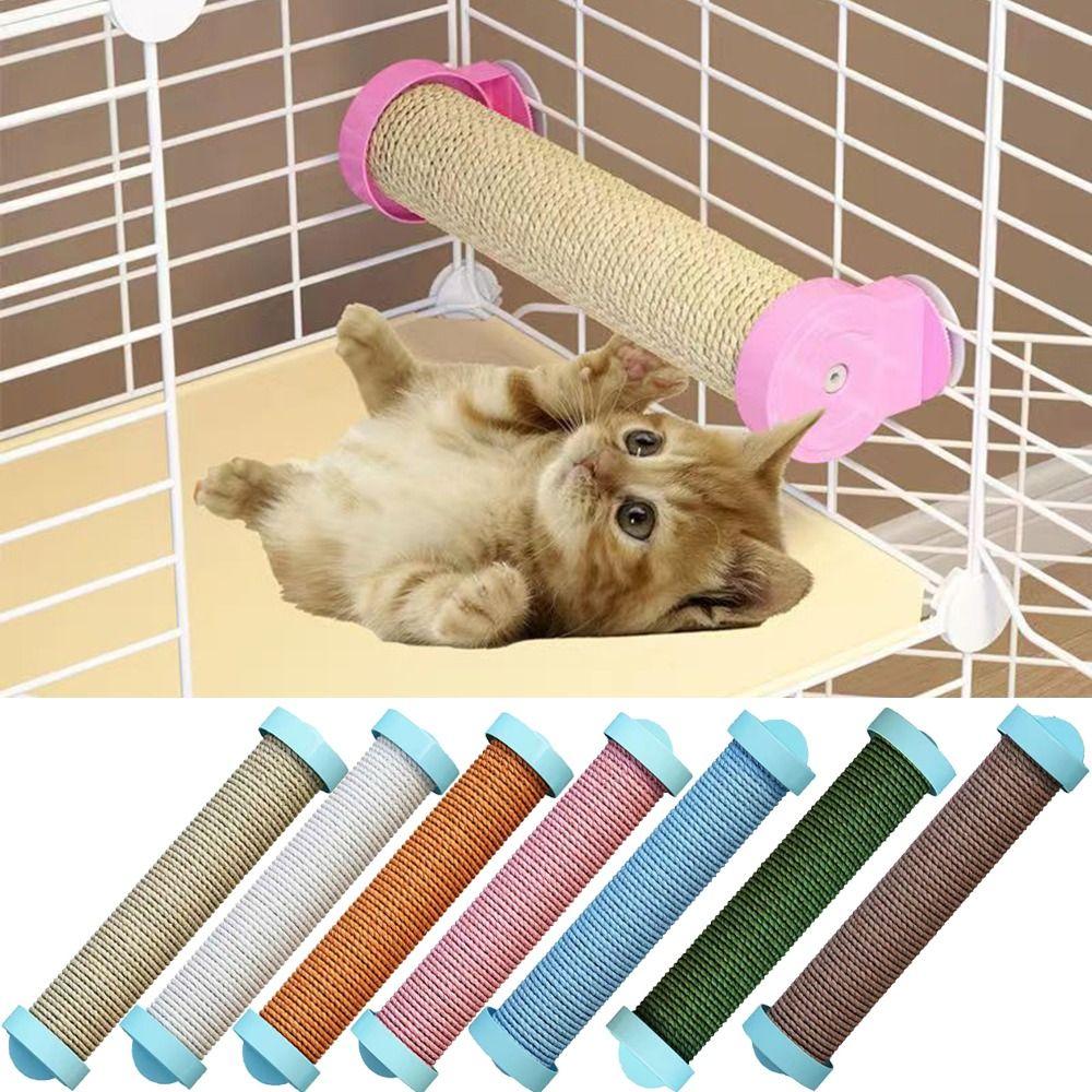 Rotatable Hanging Cage Scratcher Replaceable Cage Mounted Scratching Pole  Play